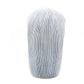 Artura - Handcrafted Porcelain Vase - White with Blue Stripes - 4.7 x 6.3 x 8.7 in - Mellow Monkey