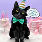 Black Cat - Freshcut Pop-Up Pet Greeting Cards - Mellow Monkey