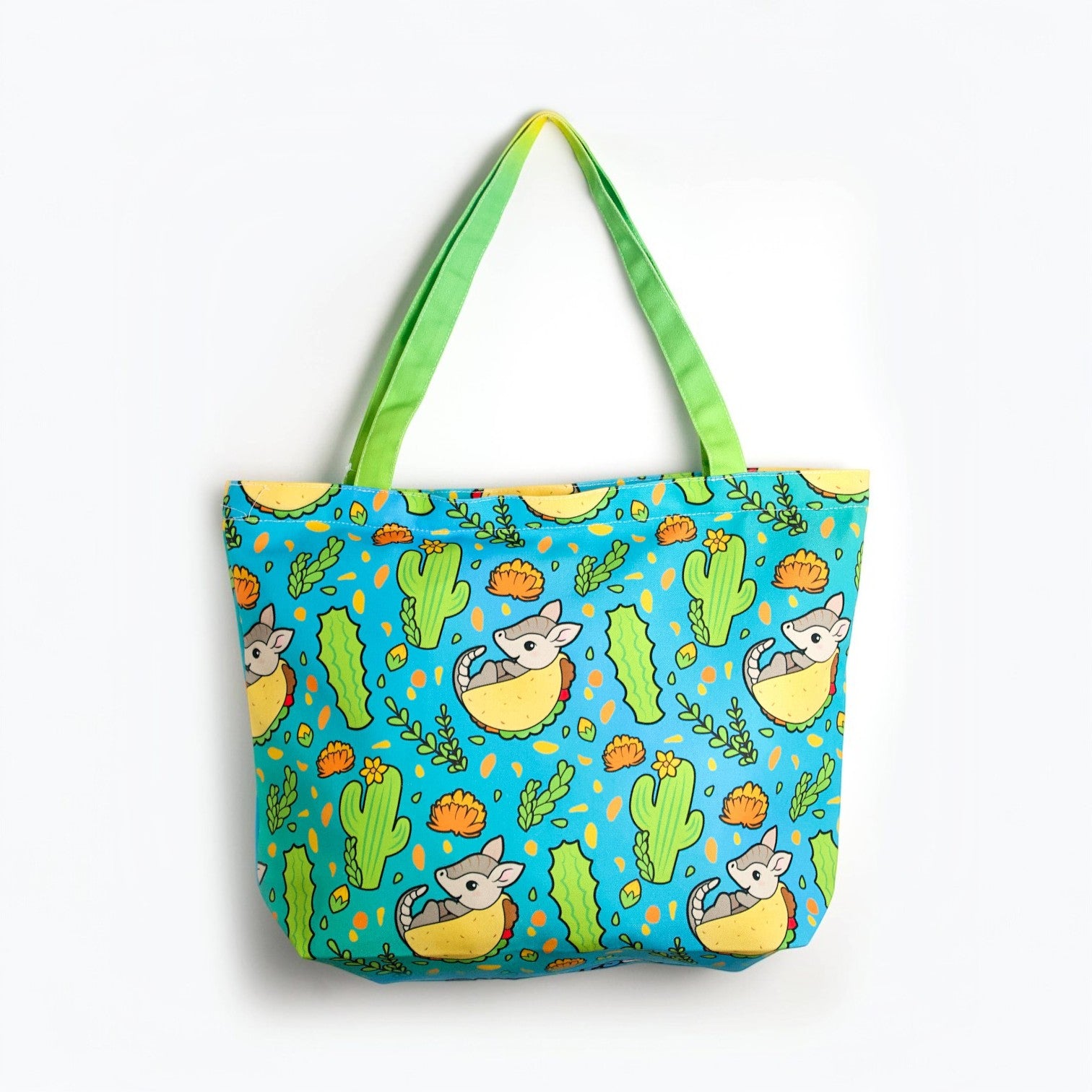 Tacodillo Tote Bag - Zippered Pocket - Washable - Mellow Monkey