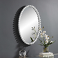 Serna Oval Mirror, White - 30-in - Mellow Monkey