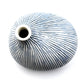 Mini Omo - Handcrafted Porcelain Bud Vase - With with Blue Lines - 2.7 x 2 x 2.8 in - Mellow Monkey