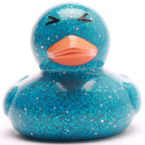 Blue Glitter Rubber Duck - Mellow Monkey