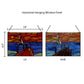 Sailboat Orange & Blue Stained Glass Window Panel - 14-in - Mellow Monkey