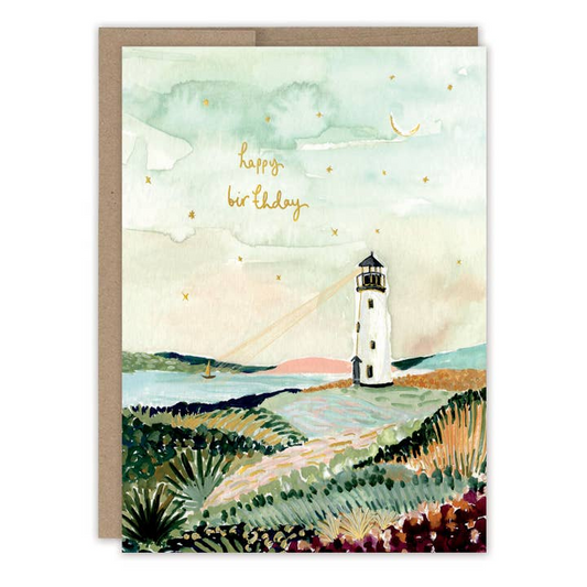 Lighthouse Birthday Greeting Card - Mellow Monkey