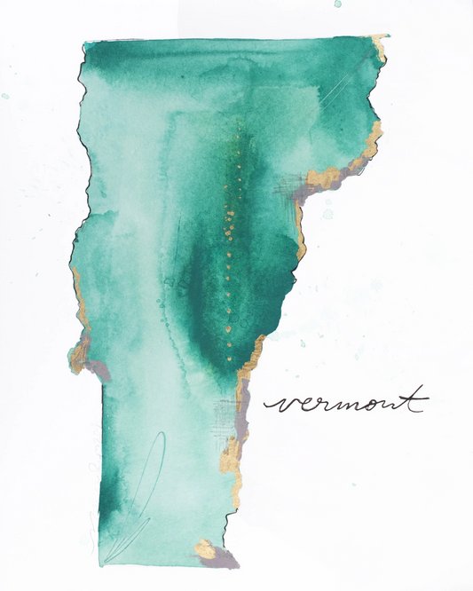 Vermont Watercolor Print - Mellow Monkey