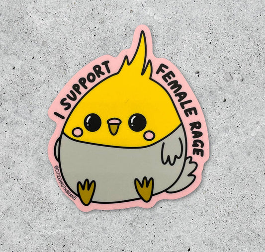 I Support Female Rage - Vinyl Sticker - 3-in - Mellow Monkey