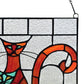 Coy Cats Trio Stained Glass Window Panel - 14-in - Mellow Monkey