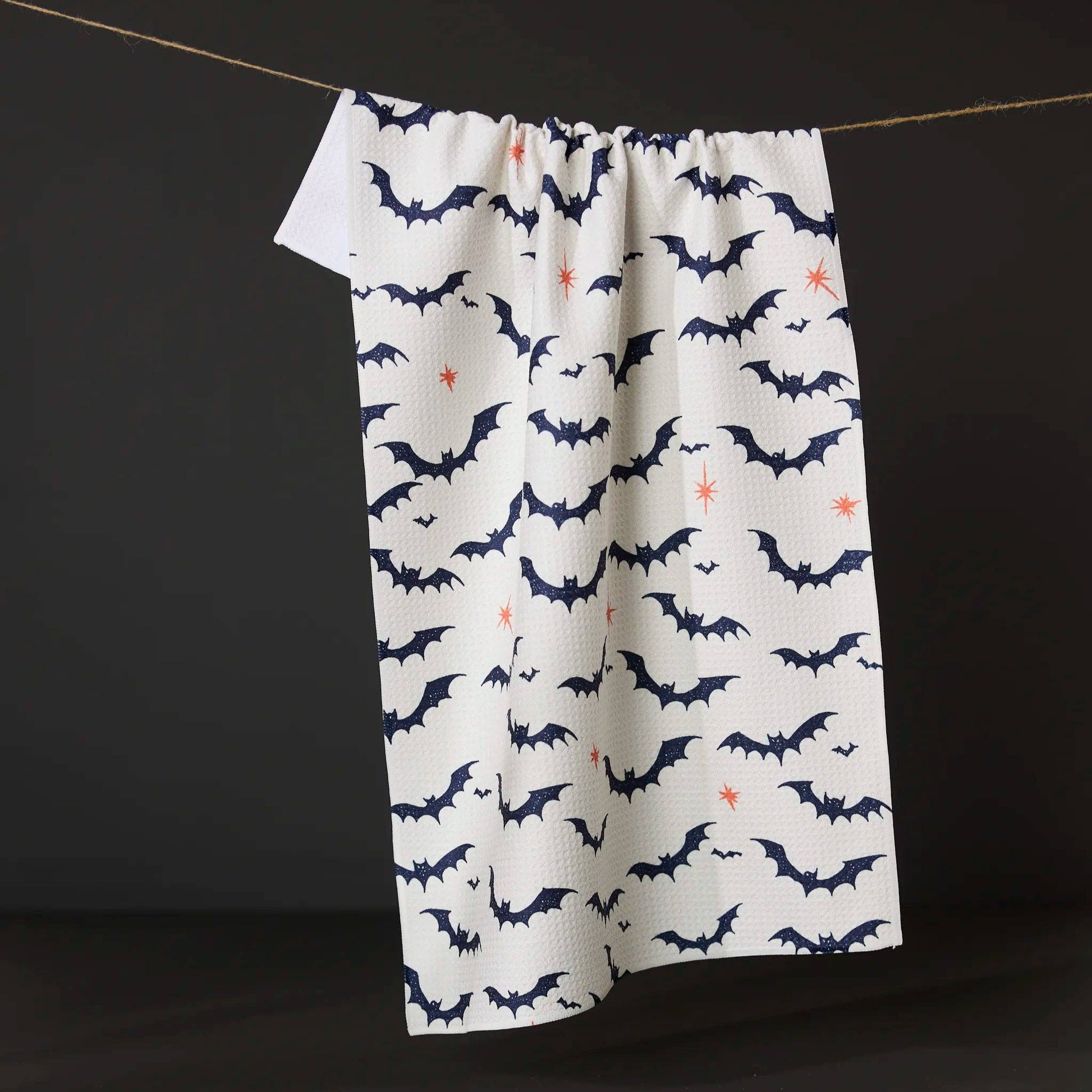 Midnight Friends White Tea Towel - Mellow Monkey