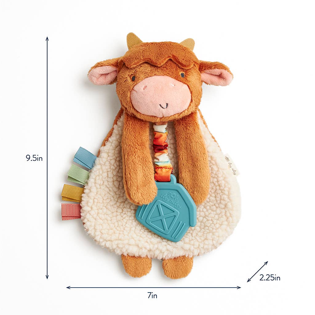 Highland Cow Itzy Friends Lovey™ Plush+ Teether Toy - Mellow Monkey