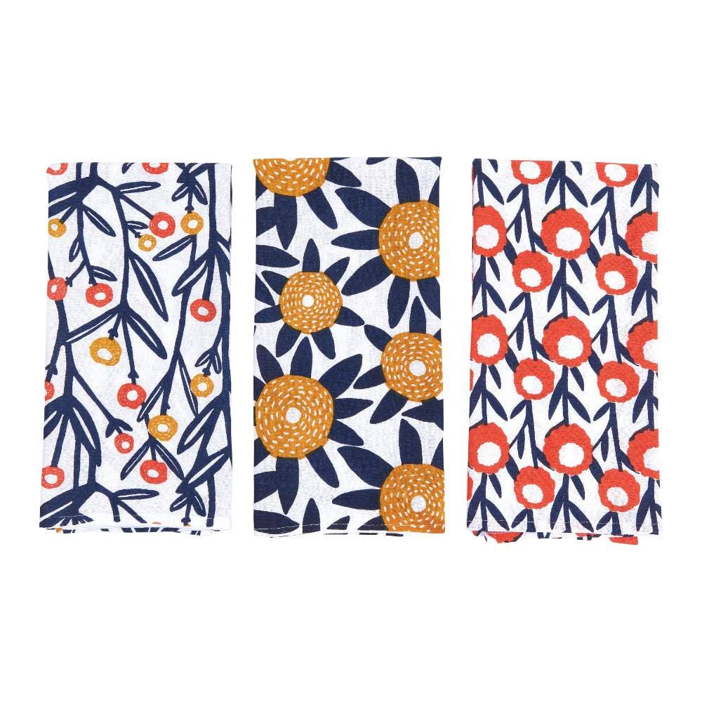 Field of Flowers - Kitchen Towels - Set of 3 - Mellow Monkey