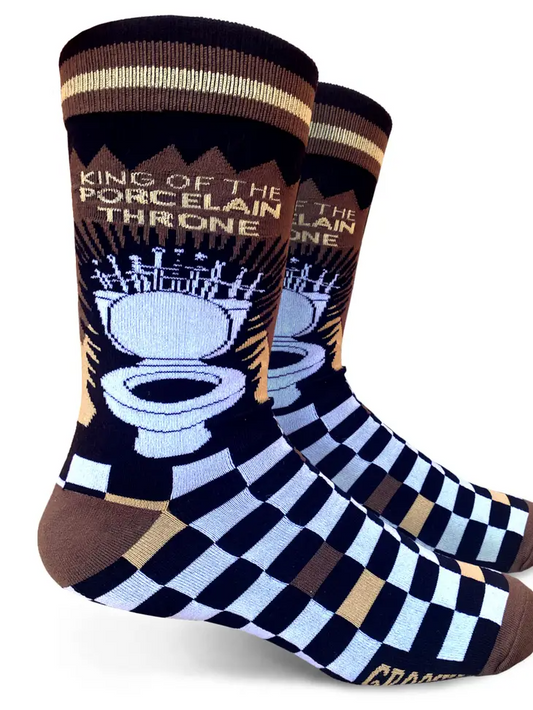 King Of The Porcelain Throne - Men's Crew Socks