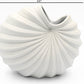 Palm - Handcrafted Porcelain Vase - White with Gray Dots - 5.4 x 4.1 x 6.8 in - Mellow Monkey