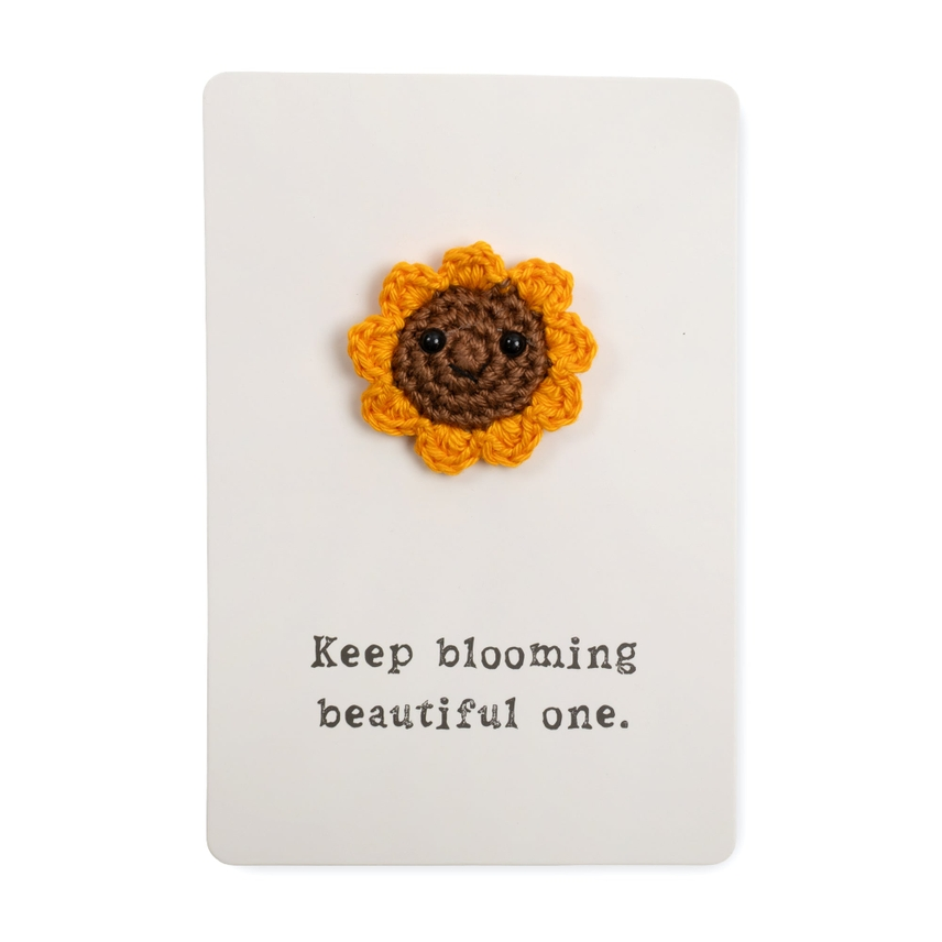 Handmade Crochet Pin Card - Mellow Monkey