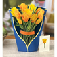 Pop-Up Flower Bouquet Greeting Card - Yellow Tulips - Mellow Monkey
