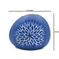 Diva Round - Handcrafted Porcelain Bud Vase - Blue with White Geometric Pattern - 4.7 x 2.4 x 4 in - Mellow Monkey