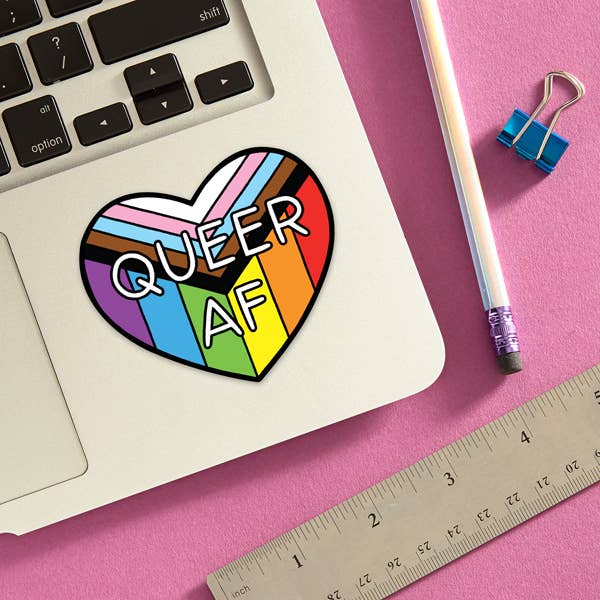 Queer AF Die Cut Decal - Mellow Monkey