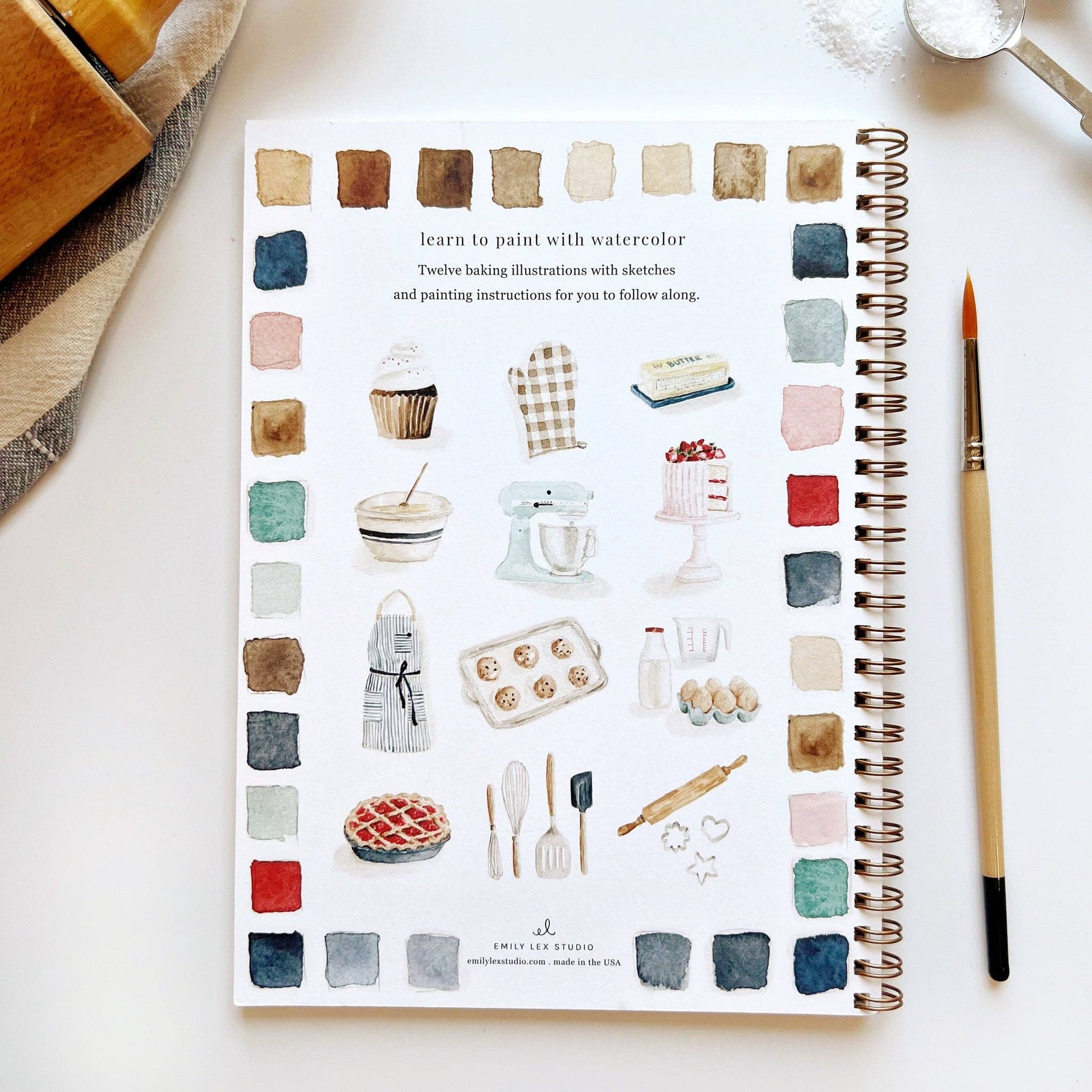 Baking Watercolor Workbook - Mellow Monkey