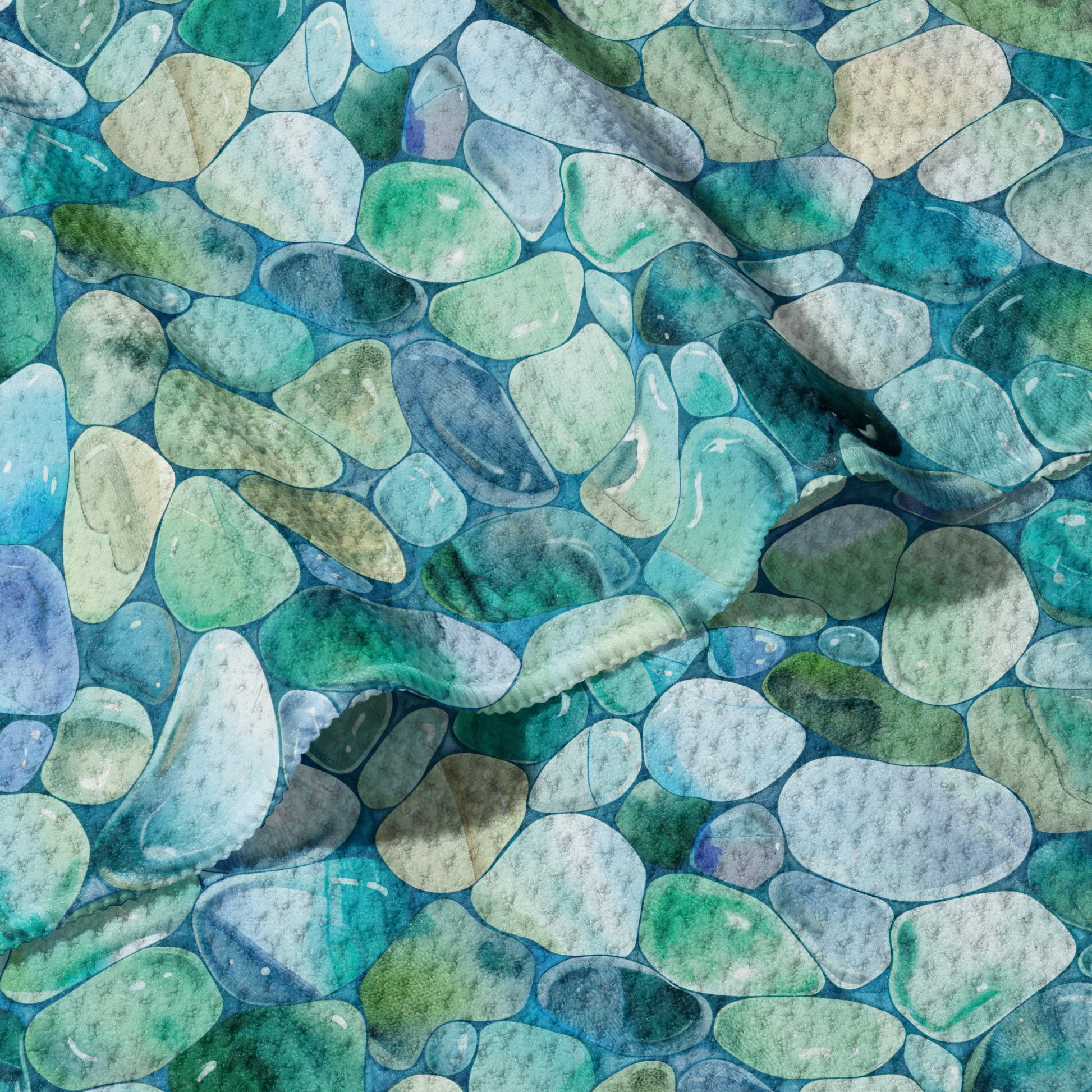 Beach Glass - Double Sided - Waffle Dish Towel - Mellow Monkey