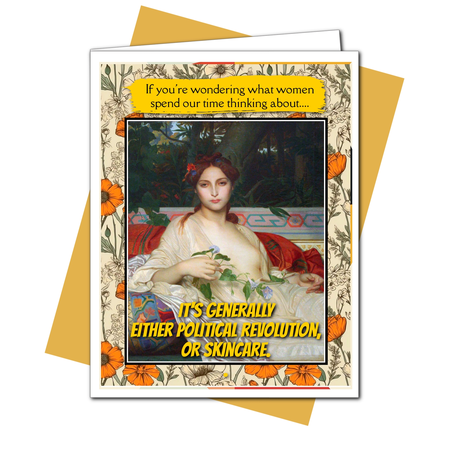 If You're Wondering What Women Spend Our Time Thinking About ... Greeting Card - Mellow Monkey