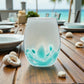 Fused Dots Stemless Wine Glass - Turq - 4.5"H(18oz) - Mellow Monkey