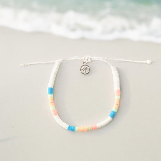Lucky Bay Clay Bead Anklet - Multi-Color