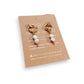 Gold Double Pearl Huggies Earrings - Mellow Monkey