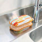 Orange Lines Absorbent Sponges - Set of 2 - Mellow Monkey