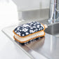 Navy & Floral Absorbent Sponges - Set of 2 - Mellow Monkey