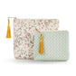 Vintage Floral + Daisy Zip Pouch - Set of 2 - Mellow Monkey