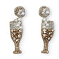 Hand Beaded Champagne Glass Earrings - Mellow Monkey