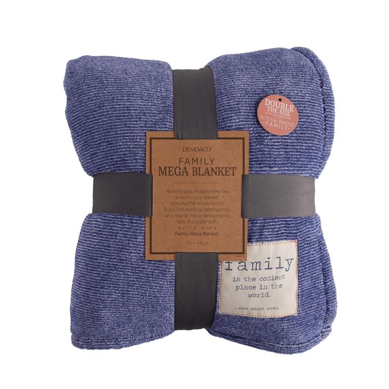 Together Time - Blue Family Mega Blanket - Mellow Monkey