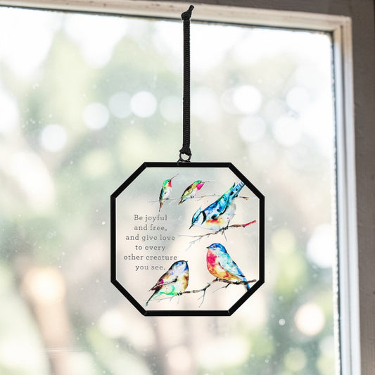 Birds in Tree Suncatcher - 3-in - Mellow Monkey
