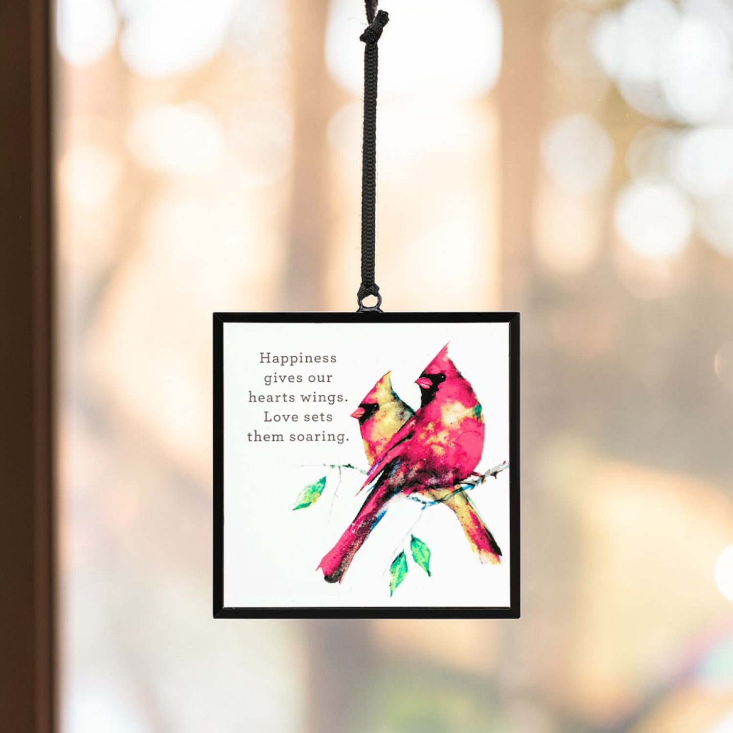 Cardinal Pair Suncatcher - 3-in - Mellow Monkey