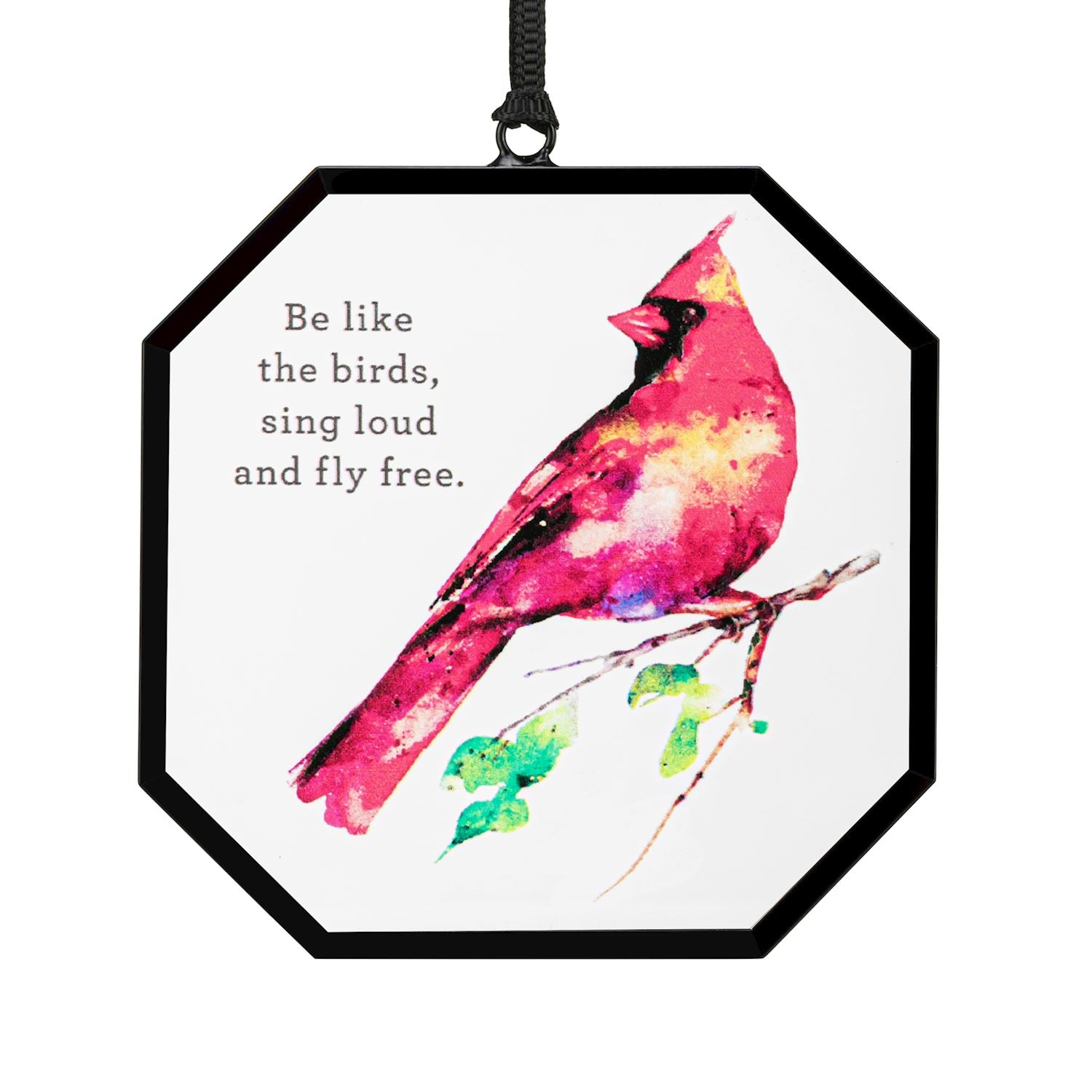 Spring Cardinal Suncatcher - 3-in - Mellow Monkey