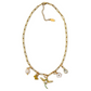 Lucky Charm The Garden Party Gold Plated Paper Clip Chain with 5 Detachable Charms - Mellow Monkey