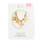 Lucky Charm Coquette Gold Plated Paper Clip Chain with 5 Detachable Charms - Mellow Monkey