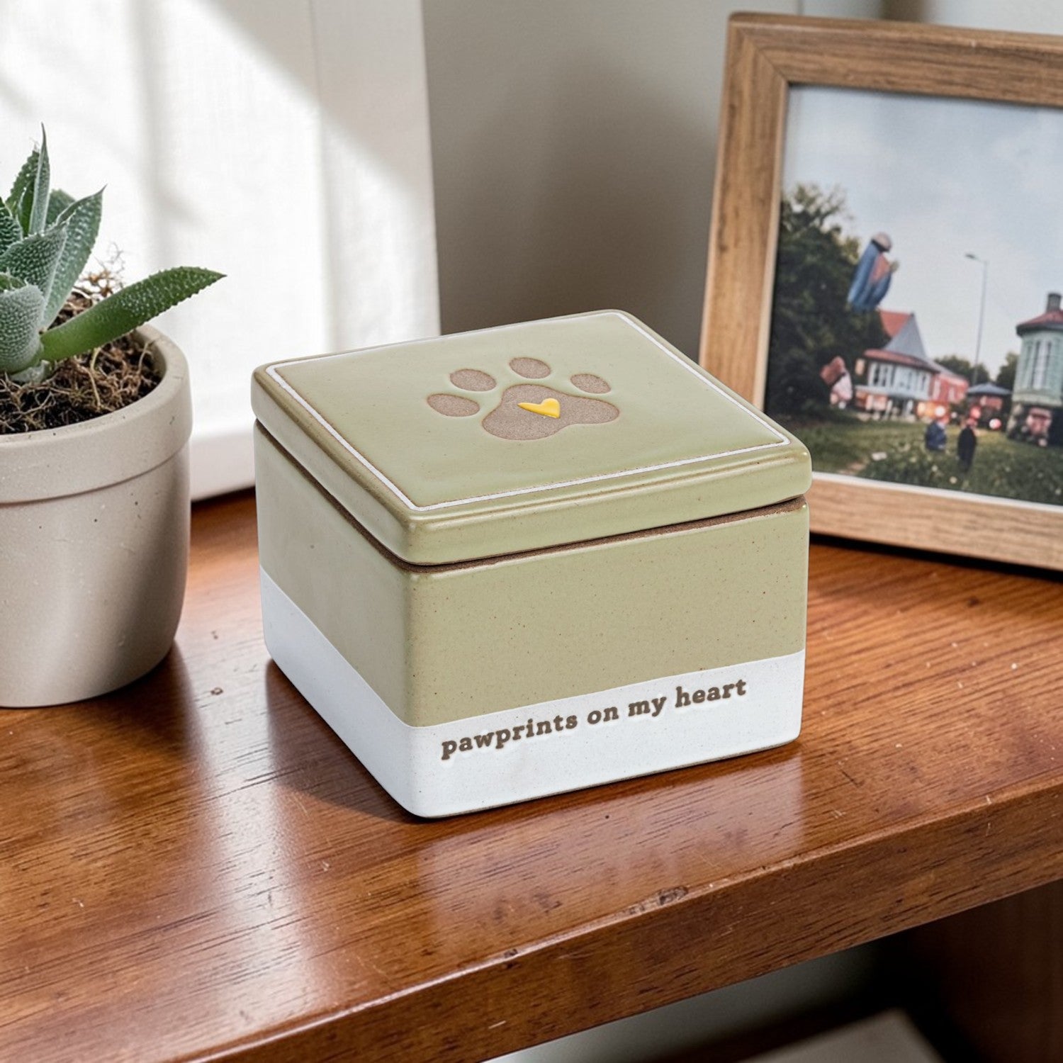 Paw Prints Inspired Keepsake Box - 4-in - Mellow Monkey