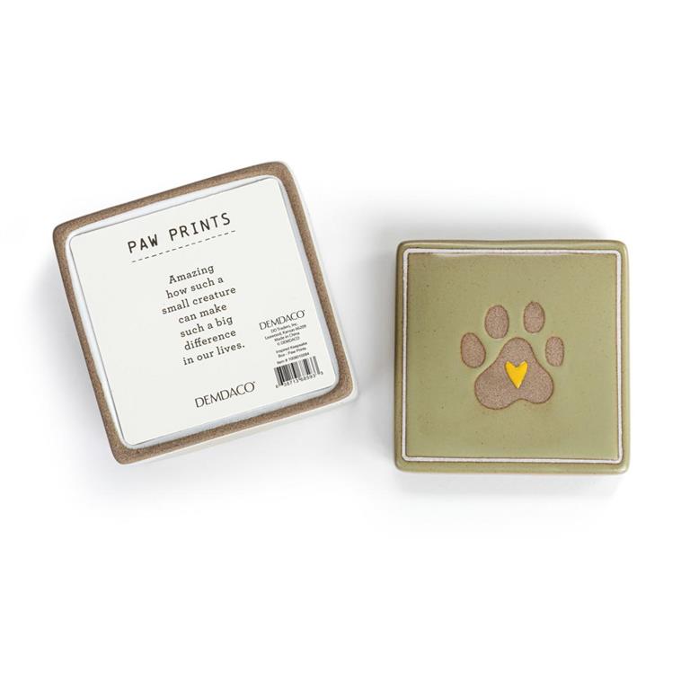Paw Prints Inspired Keepsake Box - 4-in - Mellow Monkey