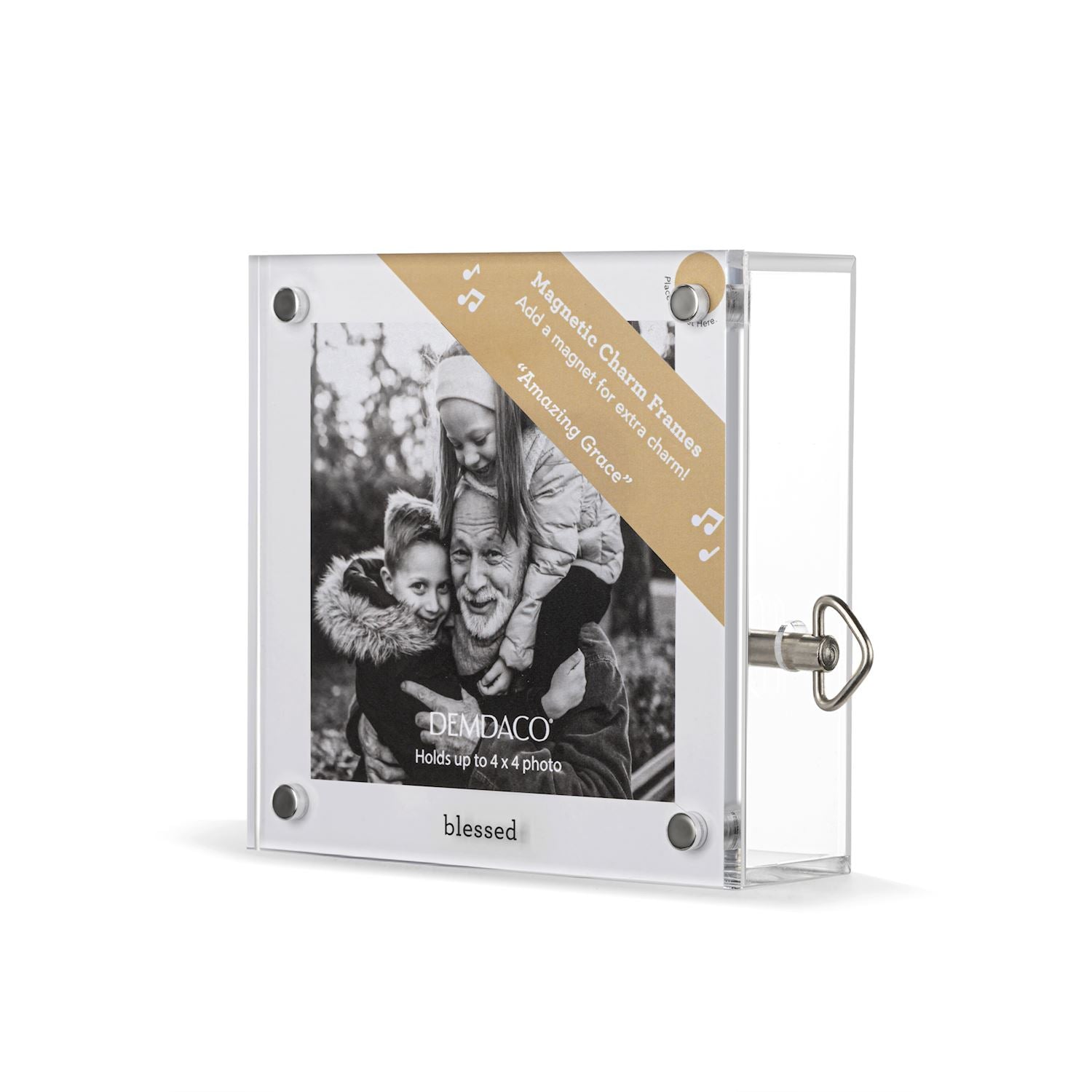 Blessed Acrylic Musical Frame - 4-in - Mellow Monkey