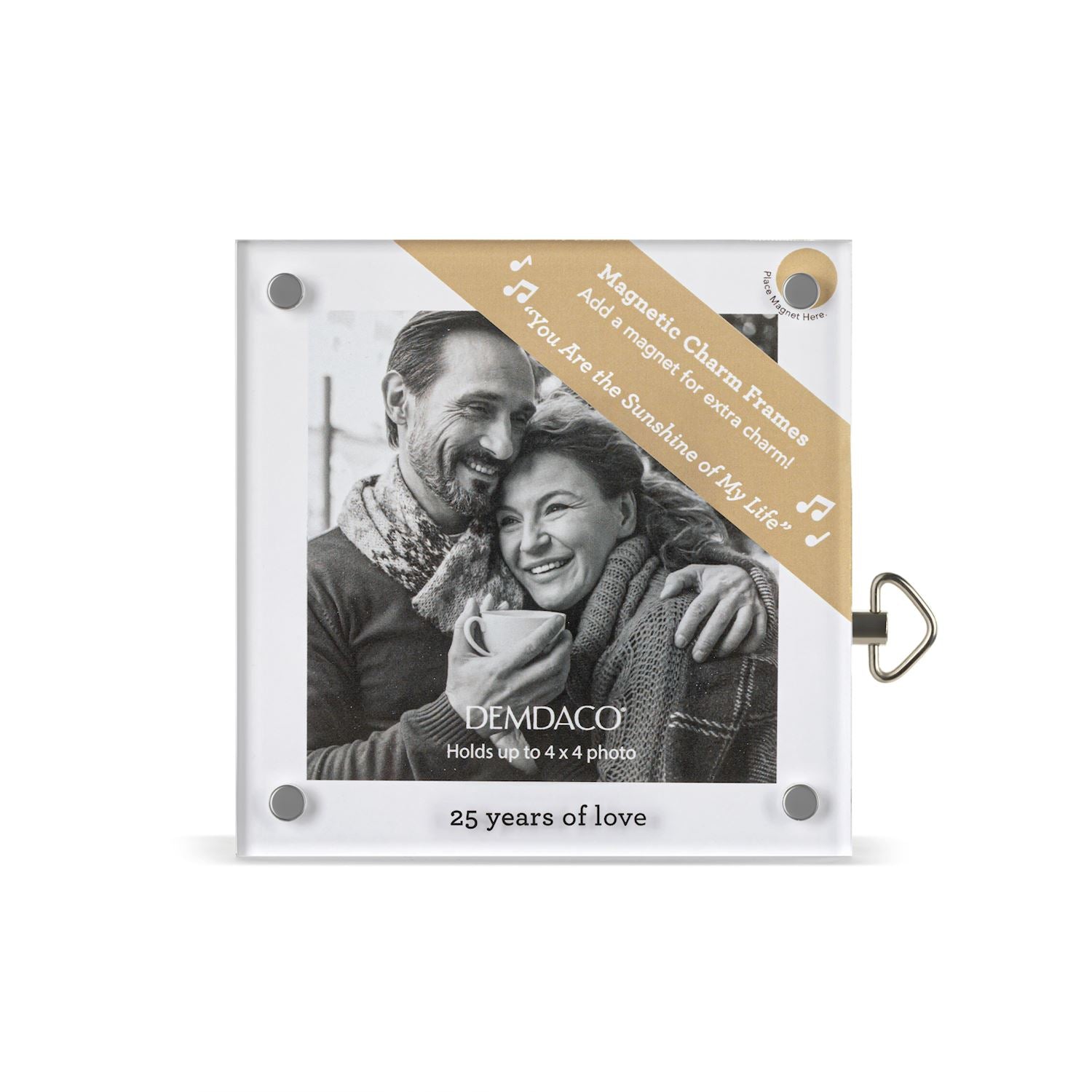25 Years Acrylic Musical Frame - 4-in - Mellow Monkey