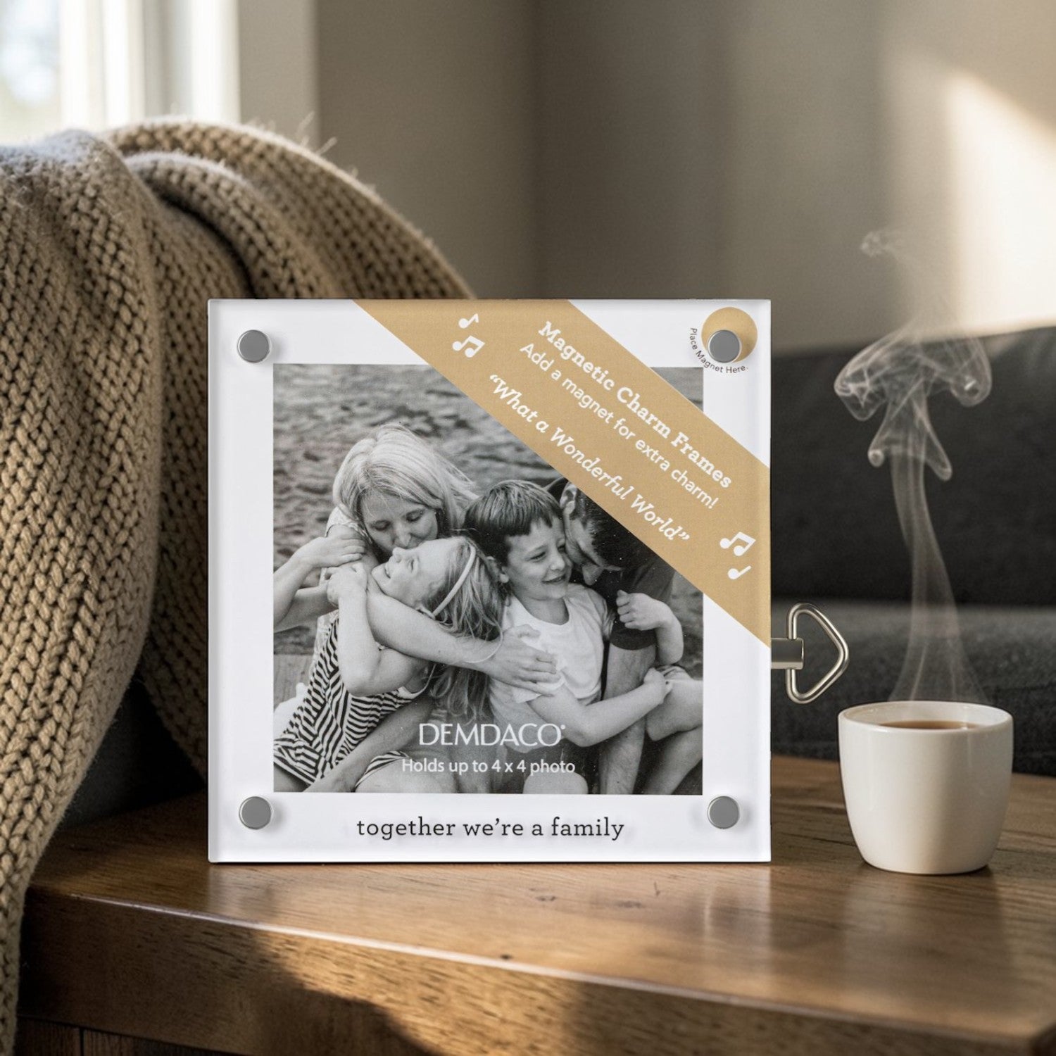 Together Family Acrylic Musical Frame - 4-in - Mellow Monkey