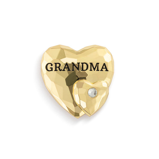 Grandma Double Heart Magnetic Frame Charm - 1-1/2-in - Mellow Monkey