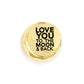 Love You To The Moon Magnetic Frame Charm - 1-1/2-in - Mellow Monkey