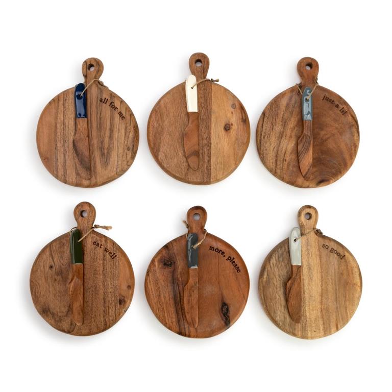 Mini Wood Serving Board - 5-in - Mellow Monkey