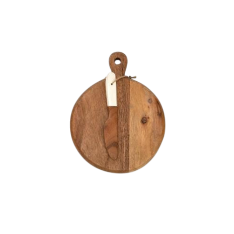 Mini Wood Serving Board - 5-in - Mellow Monkey
