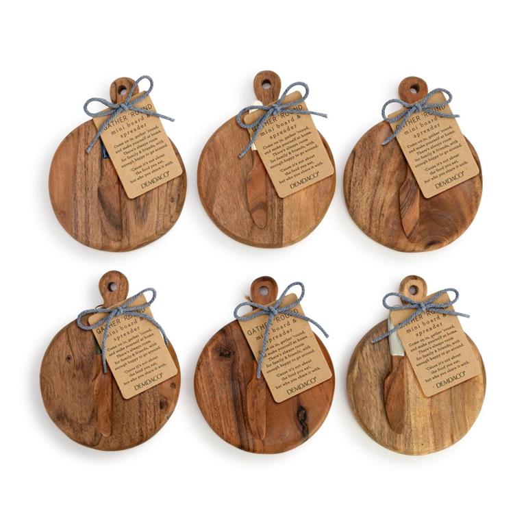 Mini Wood Serving Board - 5-in - Mellow Monkey