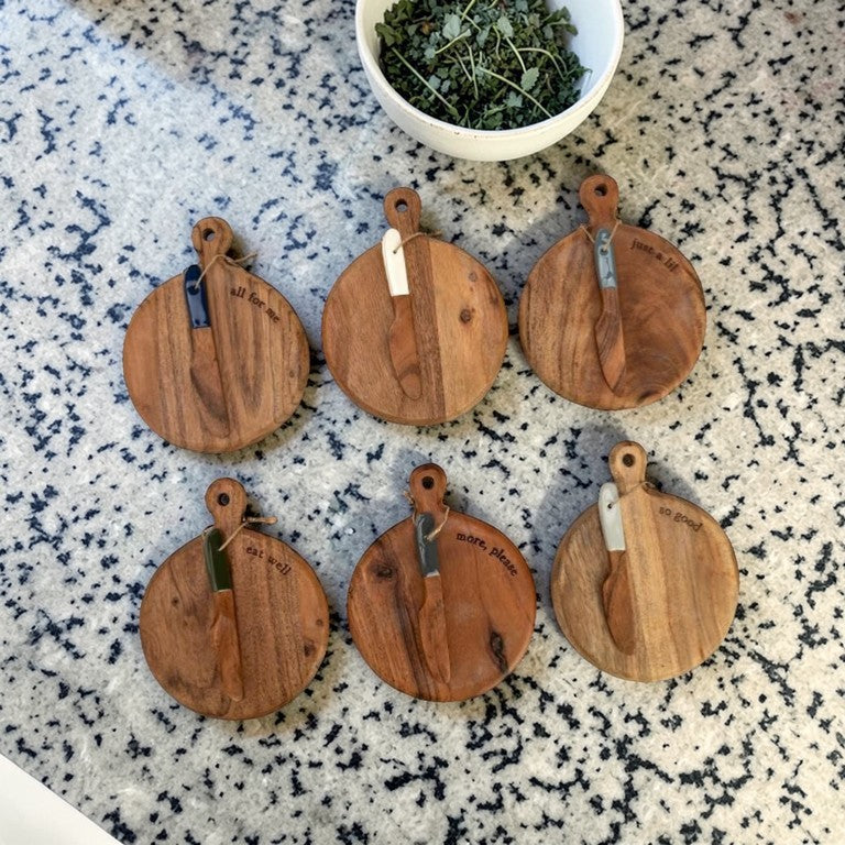 Mini Wood Serving Board - 5-in - Mellow Monkey