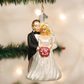 Bridal Couple - Old World Christmas Blown Glass Holiday Ornament - 5-in