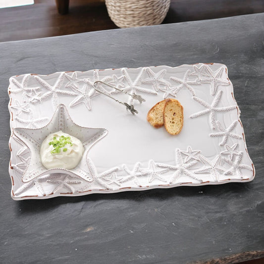 Starfish Chips and Dip Tray - 16-in - Mellow Monkey