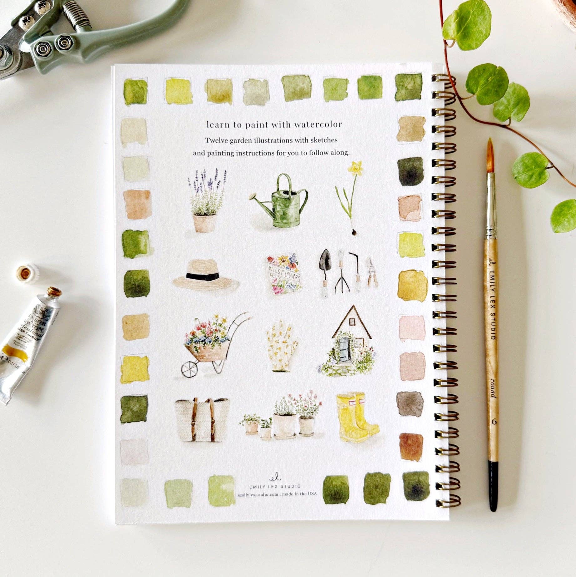 Garden Watercolor Workbook - Mellow Monkey